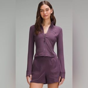 🆕Lululemon 🍋 Define Cropped Jacket Nulu Colour Grape Thistle Sz 8